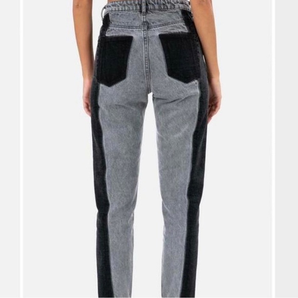 edikted straight leg jeans black and grey - Picture 4 of 6